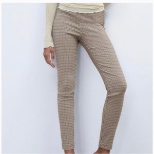 Zara Hi-Rise Checkered Leggings